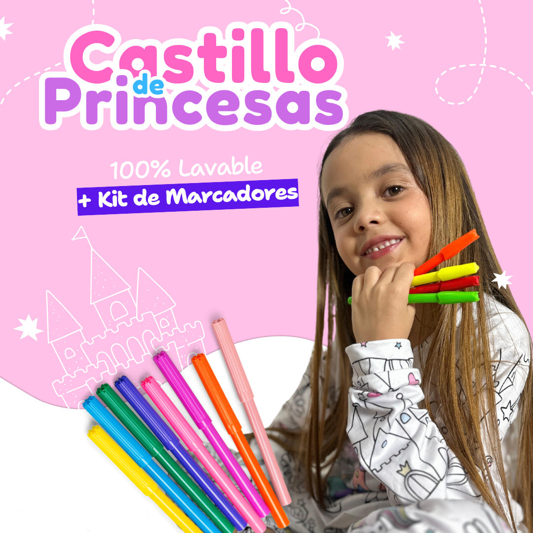 PIJAMA PARA COLOREAR + KIT DE MARCADORES | ENVÍO GRATIS 😎
