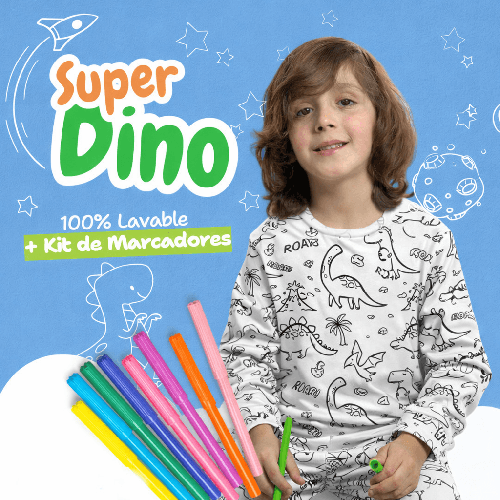 PIJAMA PARA COLOREAR + KIT DE MARCADORES | ENVÍO GRATIS 😎