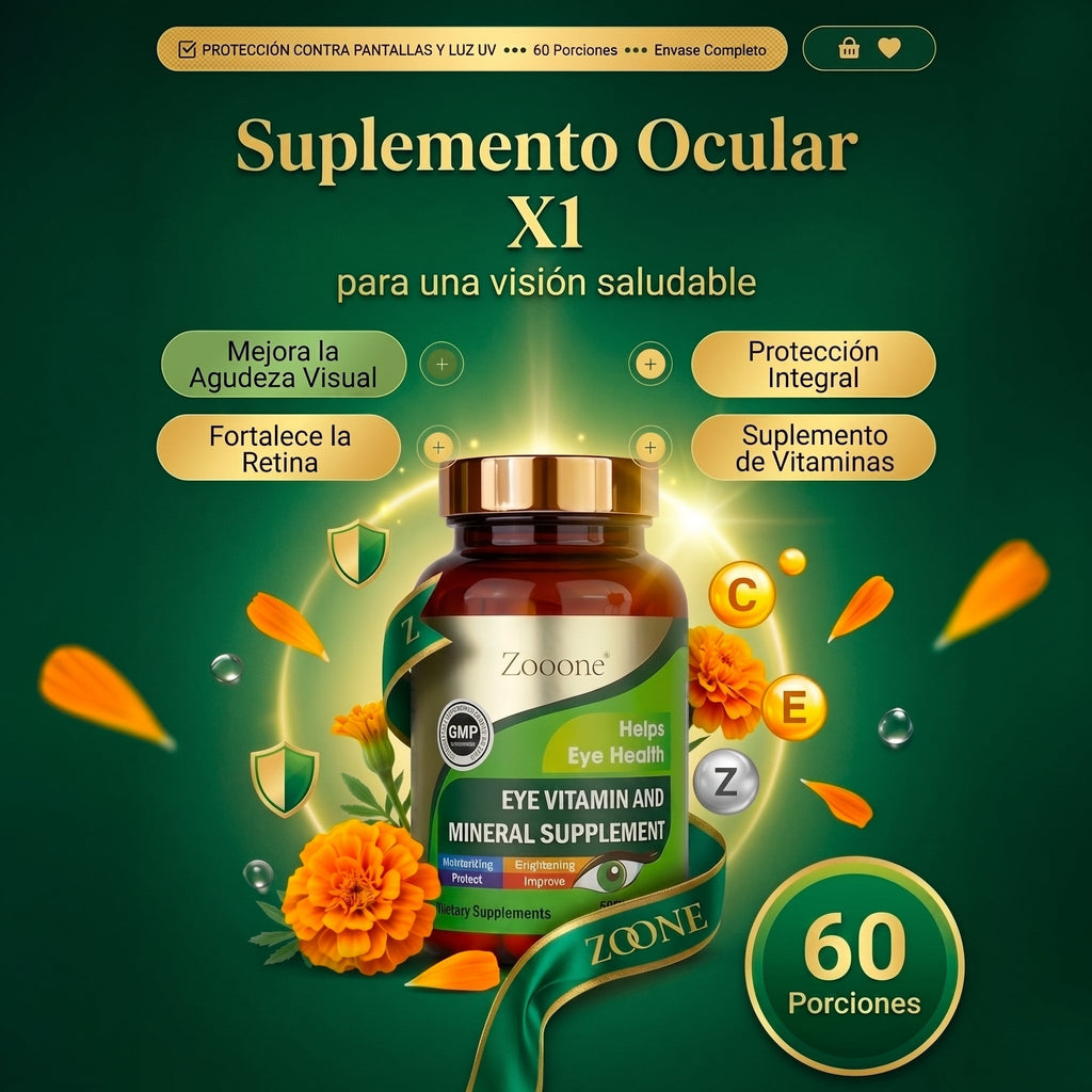 ZOONE SUPLEMENTO OCULAR X1 – PROTECCIÓN CONTRA PANTALLAS Y LUZ UV | ENVÍO GRATIS 👌