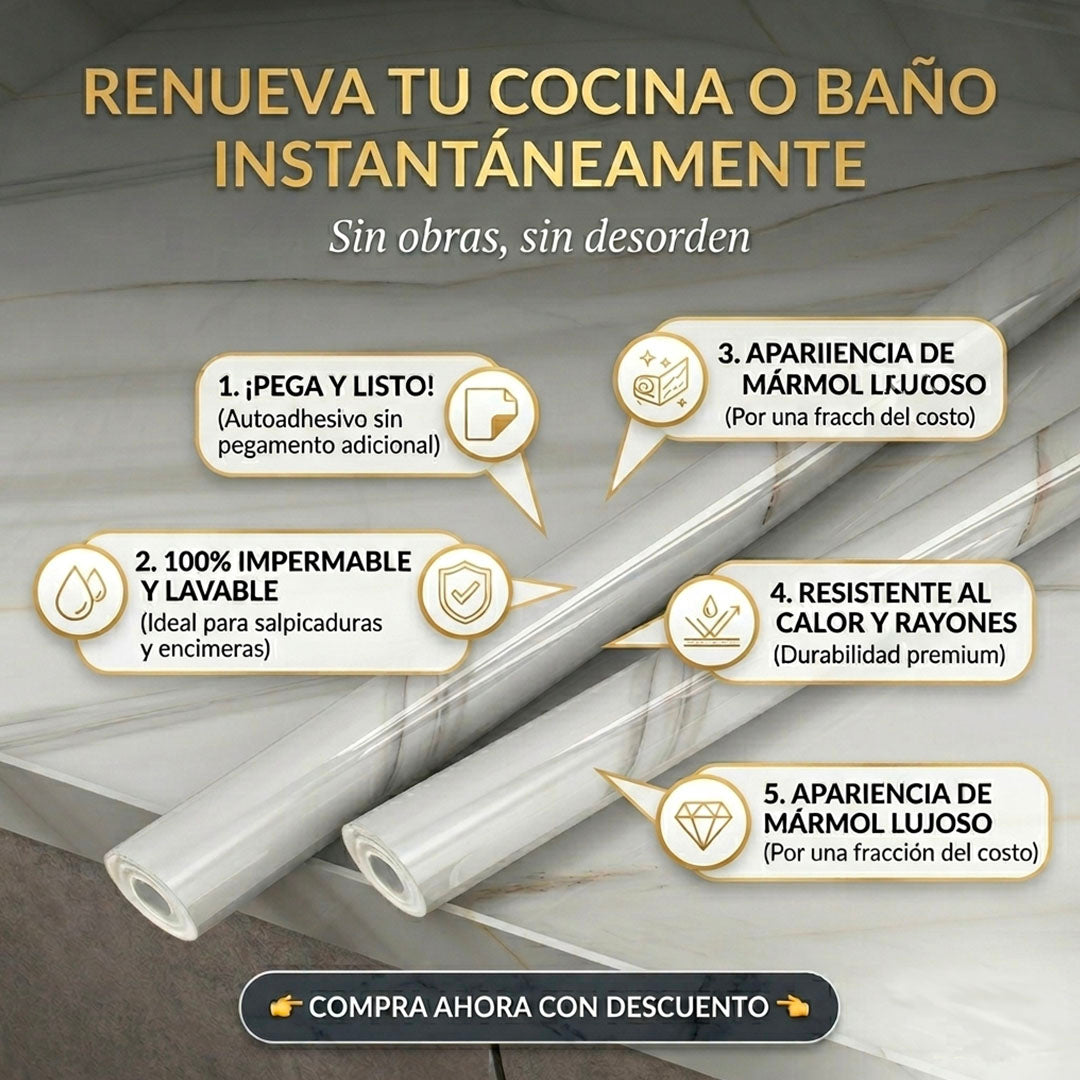 ROLLO PVC PREMIUM AUTOADHESIVO 60CM X 2M – RENUEVA TU HOGAR SIN OBRAS | ENVÍO GRATIS 🇬🇹