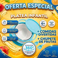 PLATO GYRO BOWL 360° ANTI-DERRAME + CHUPETE ALIMENTADOR DE FRUTA | ENVÍO GRATIS 🇬🇹